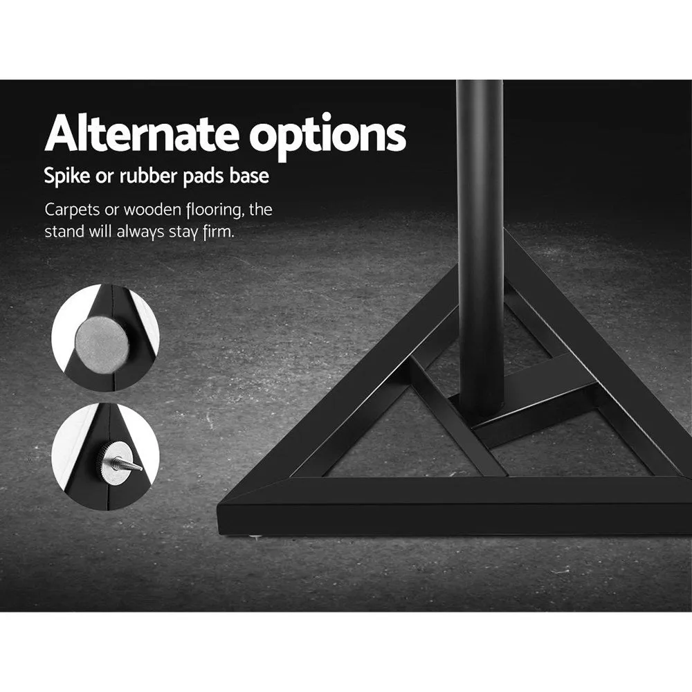 2x Surround Sound Speaker Monitor Stand Studio Adjustable Height 120CM - Black