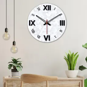 3D Hexagon Printed Wooden Wall Clock For Living Room