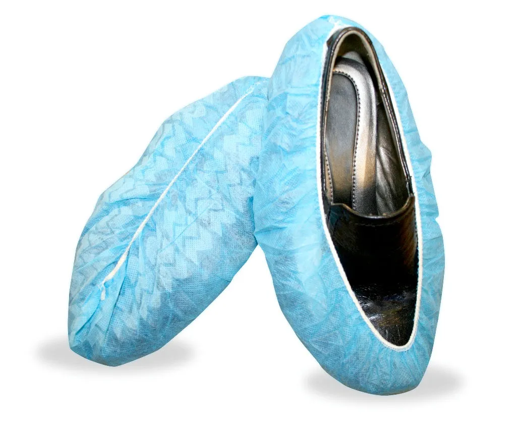 (400/Case) Blue Shoe Covers with Non-Skid Tread