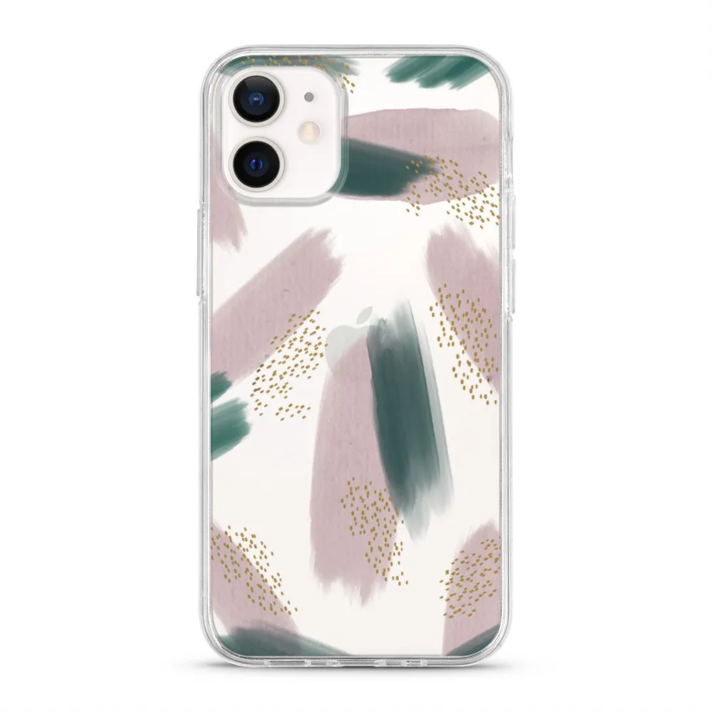 Abstract Green Clear Transparent iPhone Case