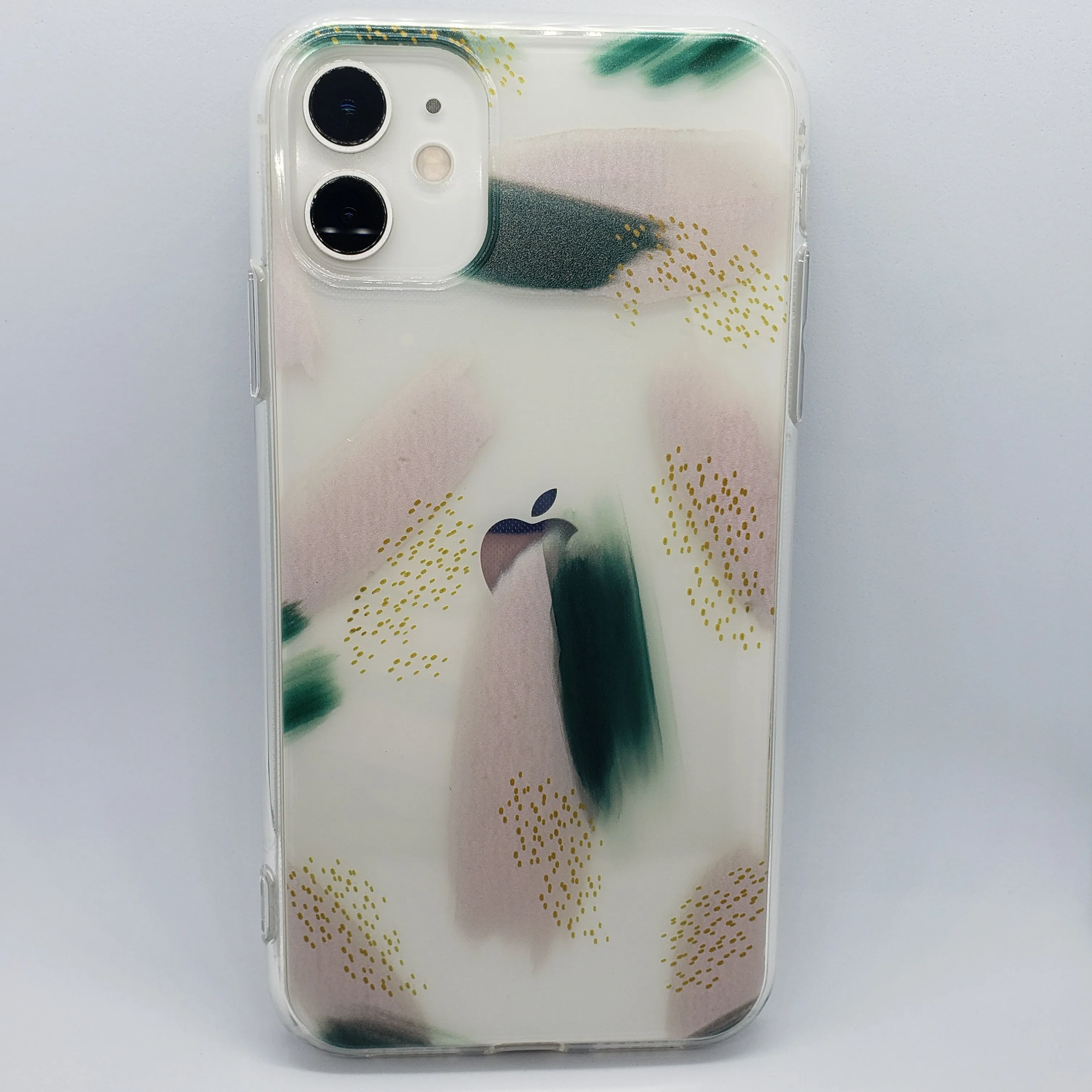 Abstract Green Clear Transparent iPhone Case