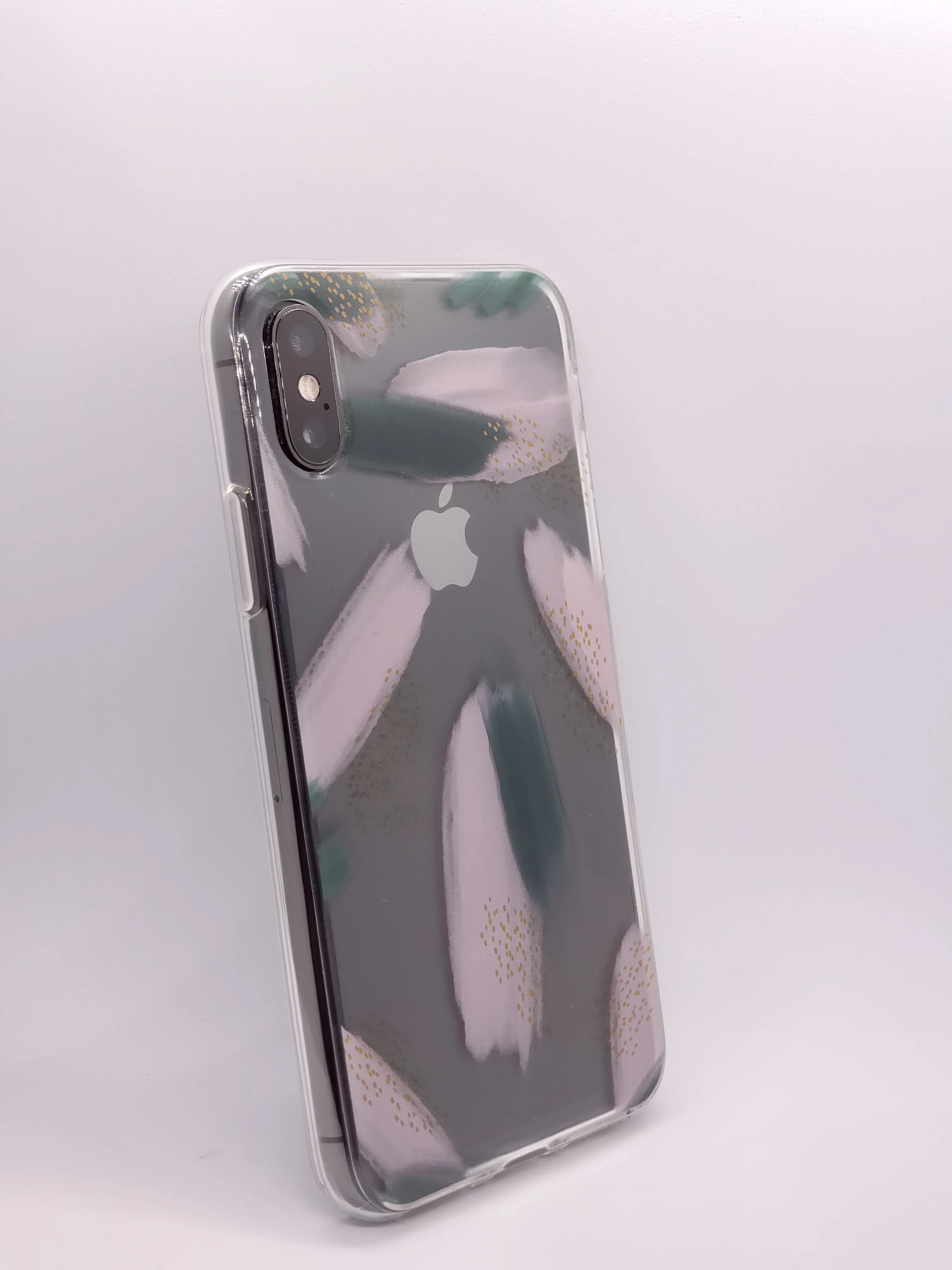 Abstract Green Clear Transparent iPhone Case