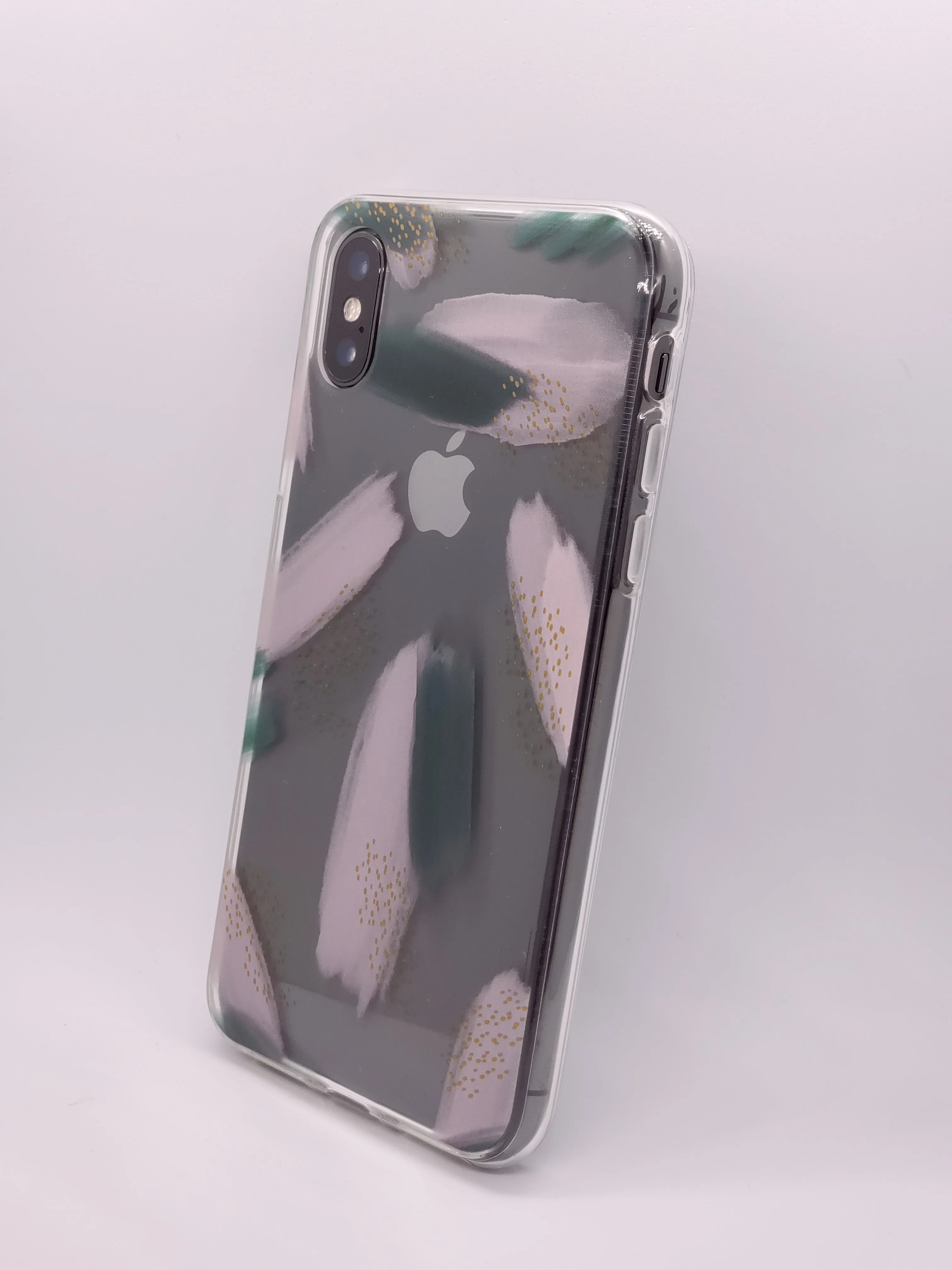 Abstract Green Clear Transparent iPhone Case