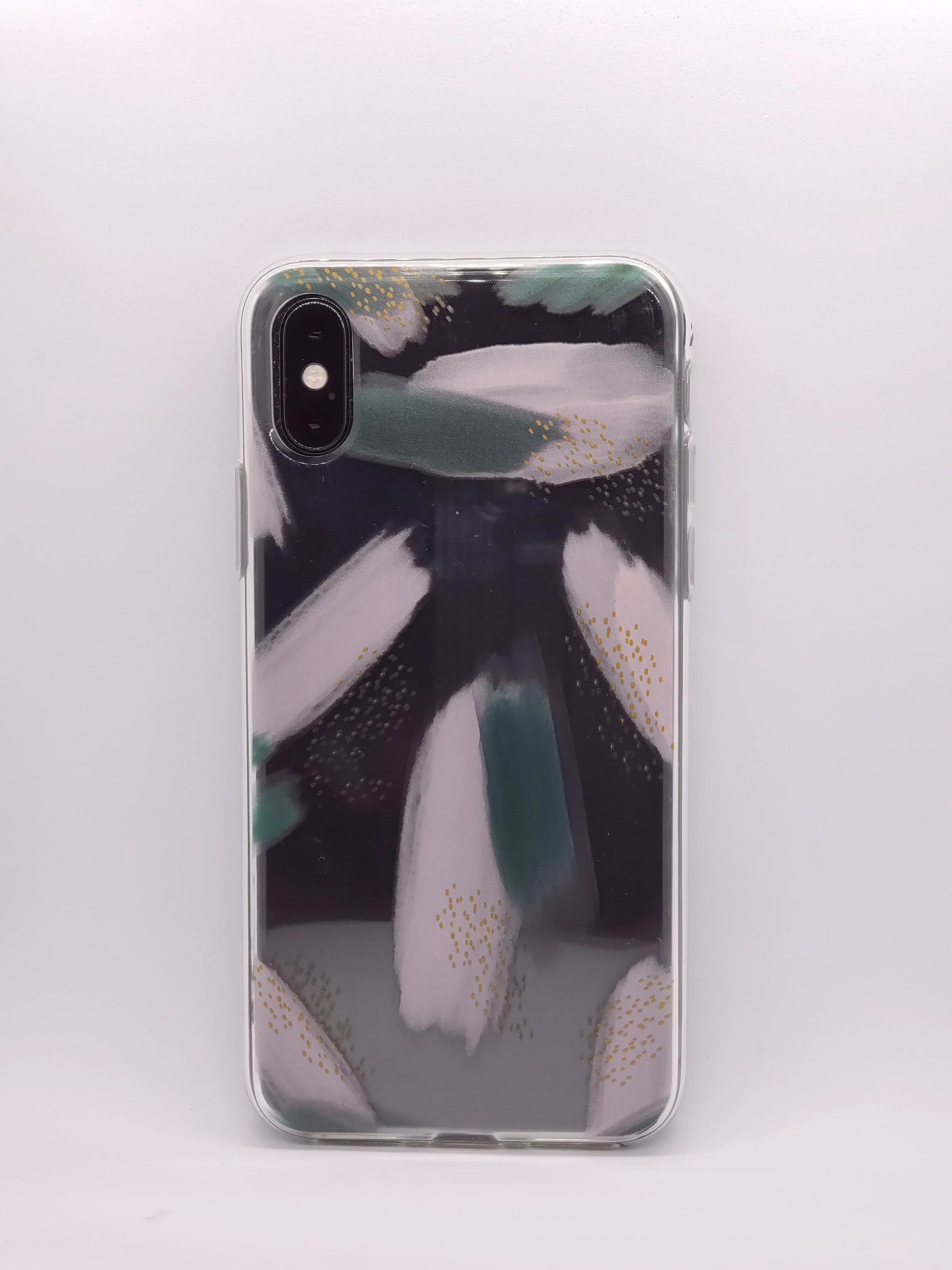 Abstract Green Clear Transparent iPhone Case