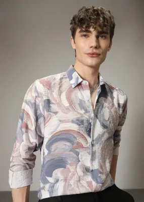 Abstract Multicolour Print Shirt