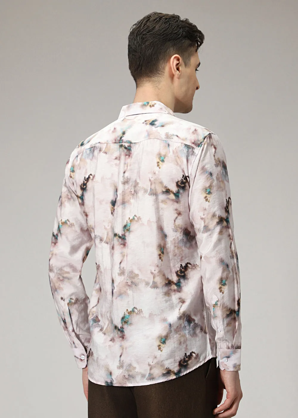 Abstract Wash Print Shirt