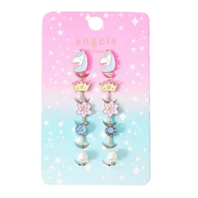 Accessorize London Girl's 5 X Unicorn Clip On Earrings Set