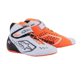 ALPINESTARS 2712123_2041_11 Karting shoes TECH-1 KX V2, white/orange fluo/black, Size 44