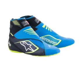 ALPINESTARS 2713023_1795_13 Karting shoes TECH-1 KZ V2, black/enamel blue/yellow fluo, Size 47