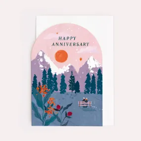 Anniversary Mountain Sunset Card