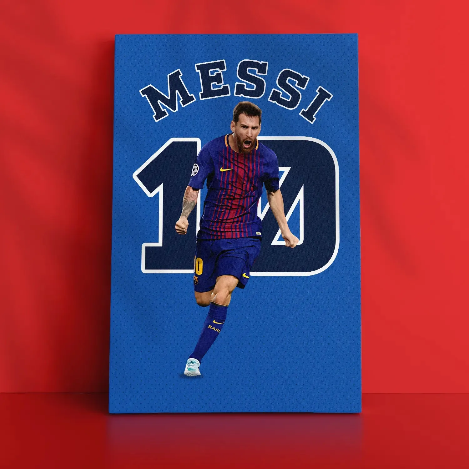 Artwork Of Footballer Lionel Messi Framed Poster