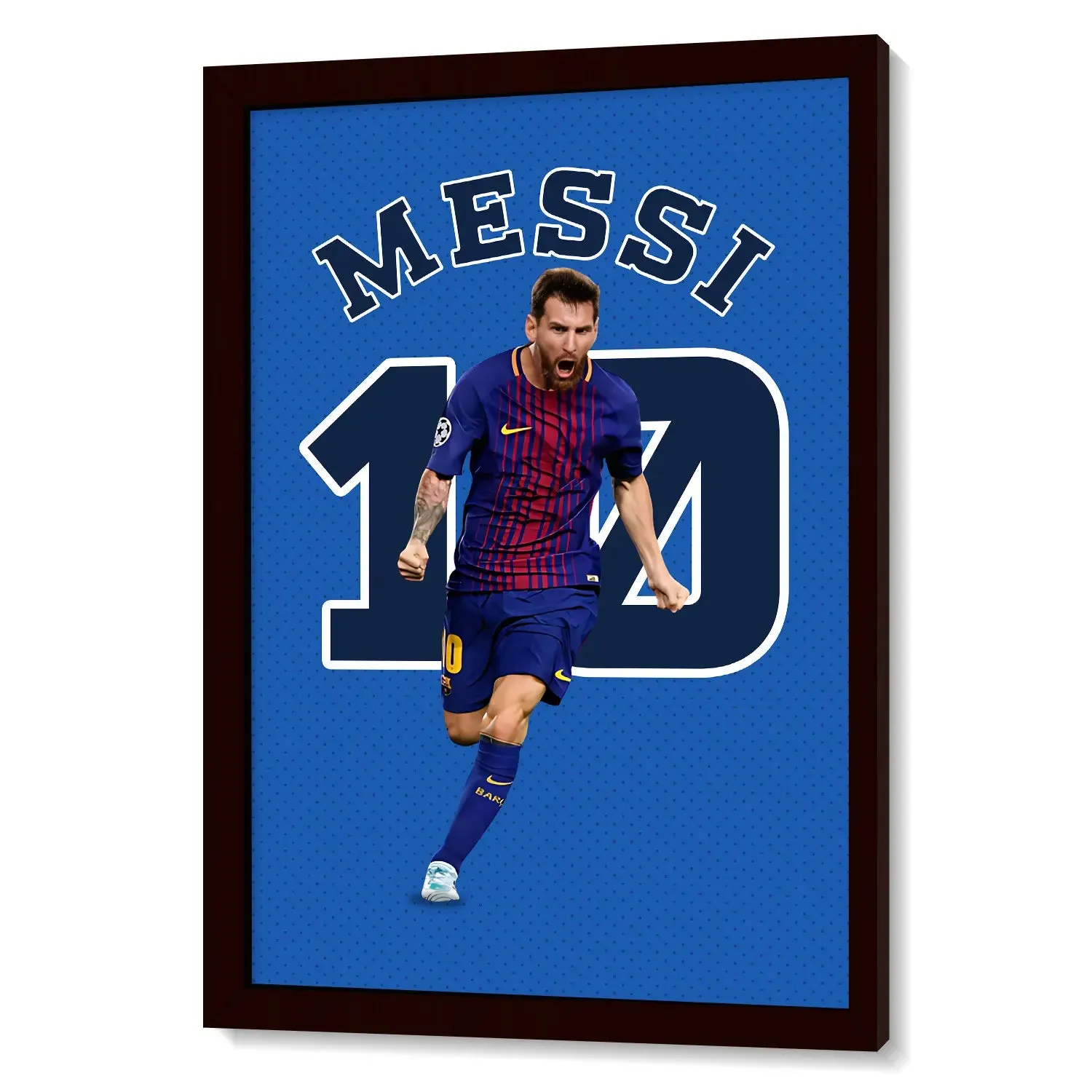 Artwork Of Footballer Lionel Messi Framed Poster