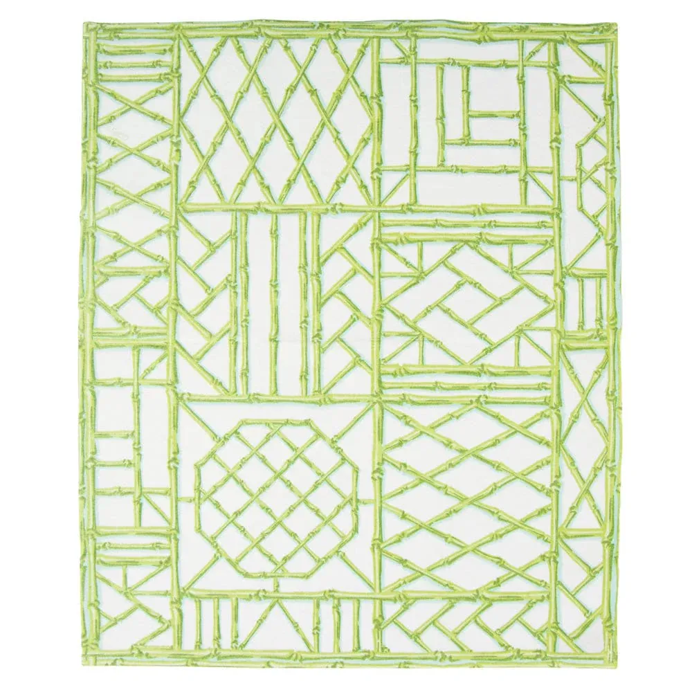 Bamboo Screen Moss Green Paper Linen Guest Towel Napkins