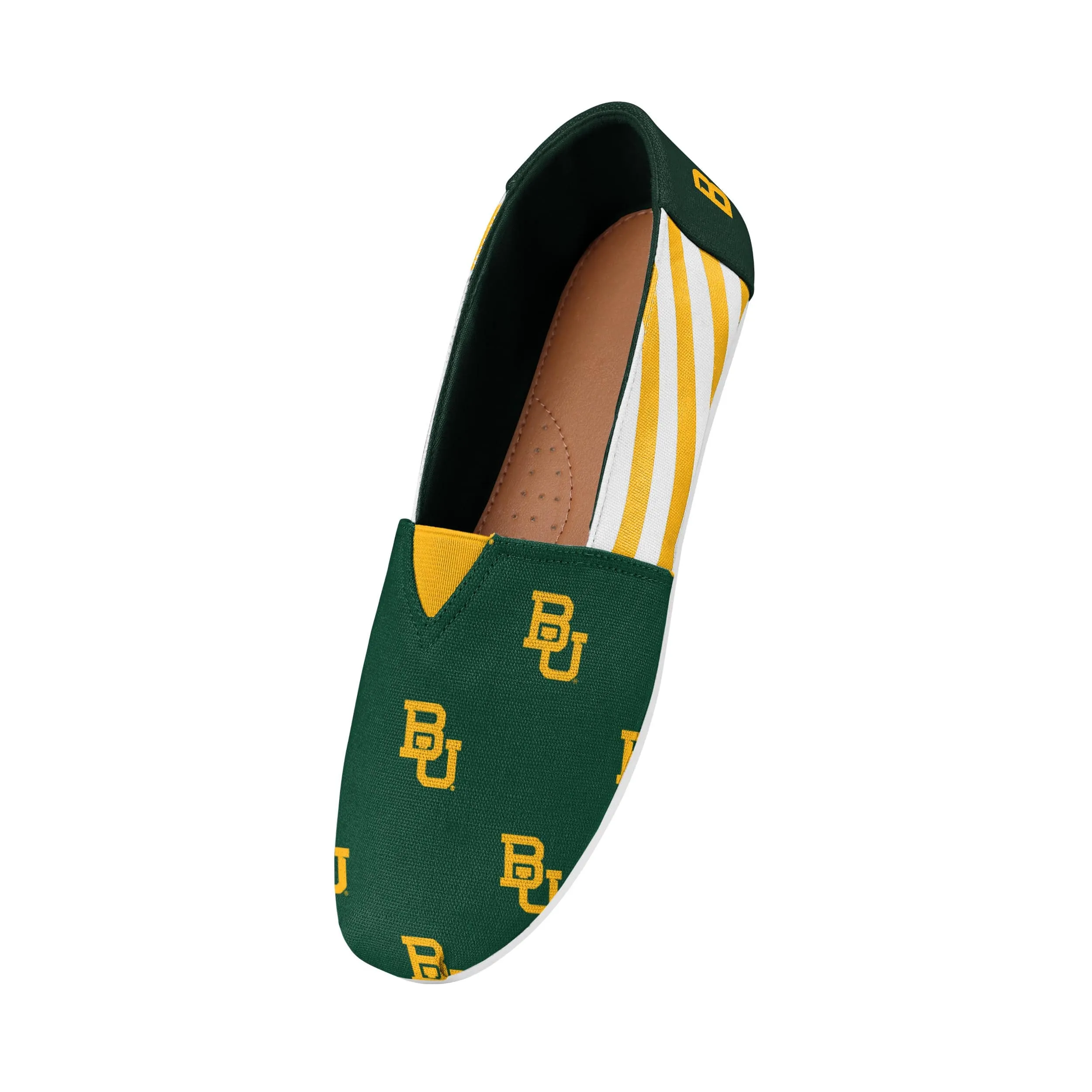 Baylor Bears NCAA Womens Stripe Canvas Shoes