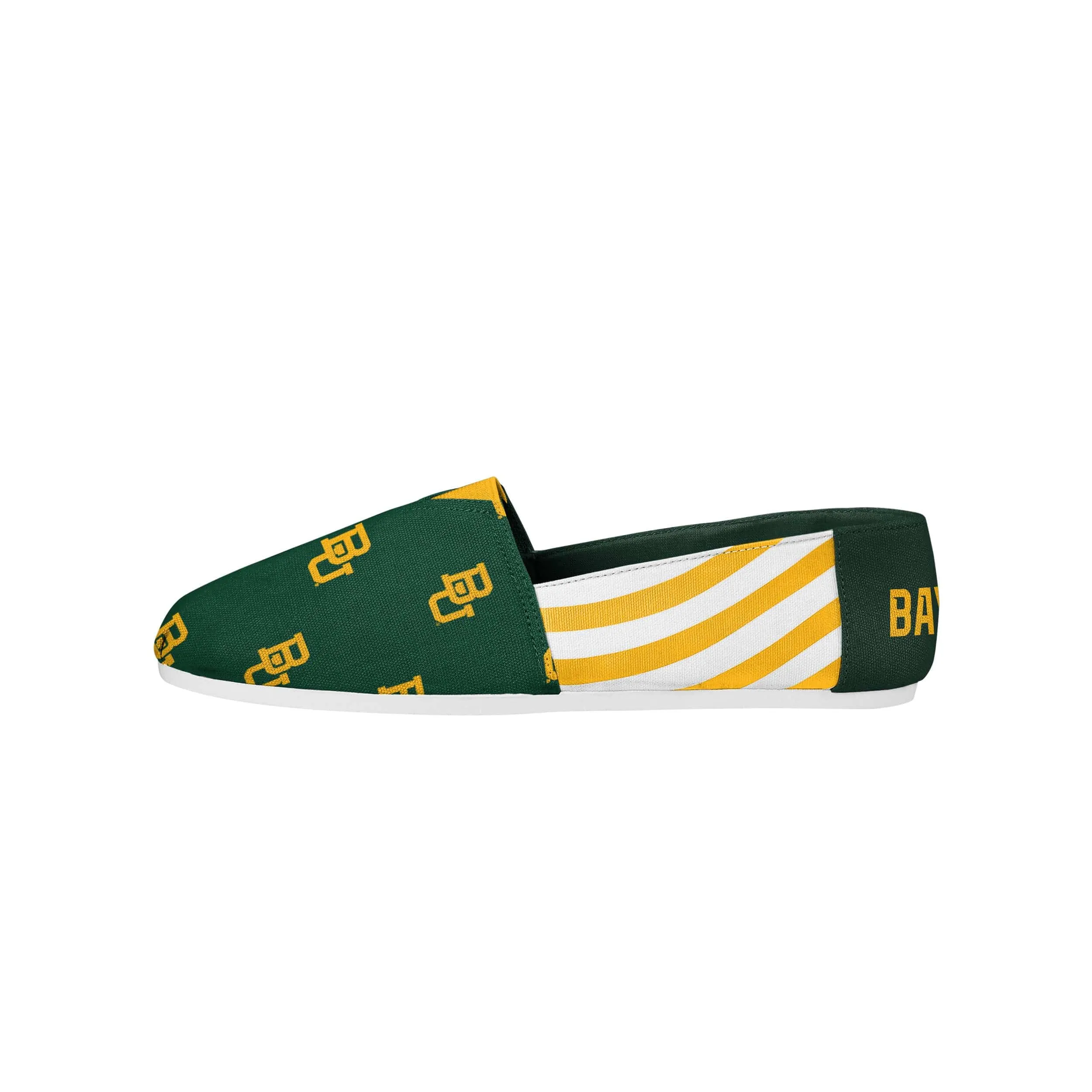 Baylor Bears NCAA Womens Stripe Canvas Shoes