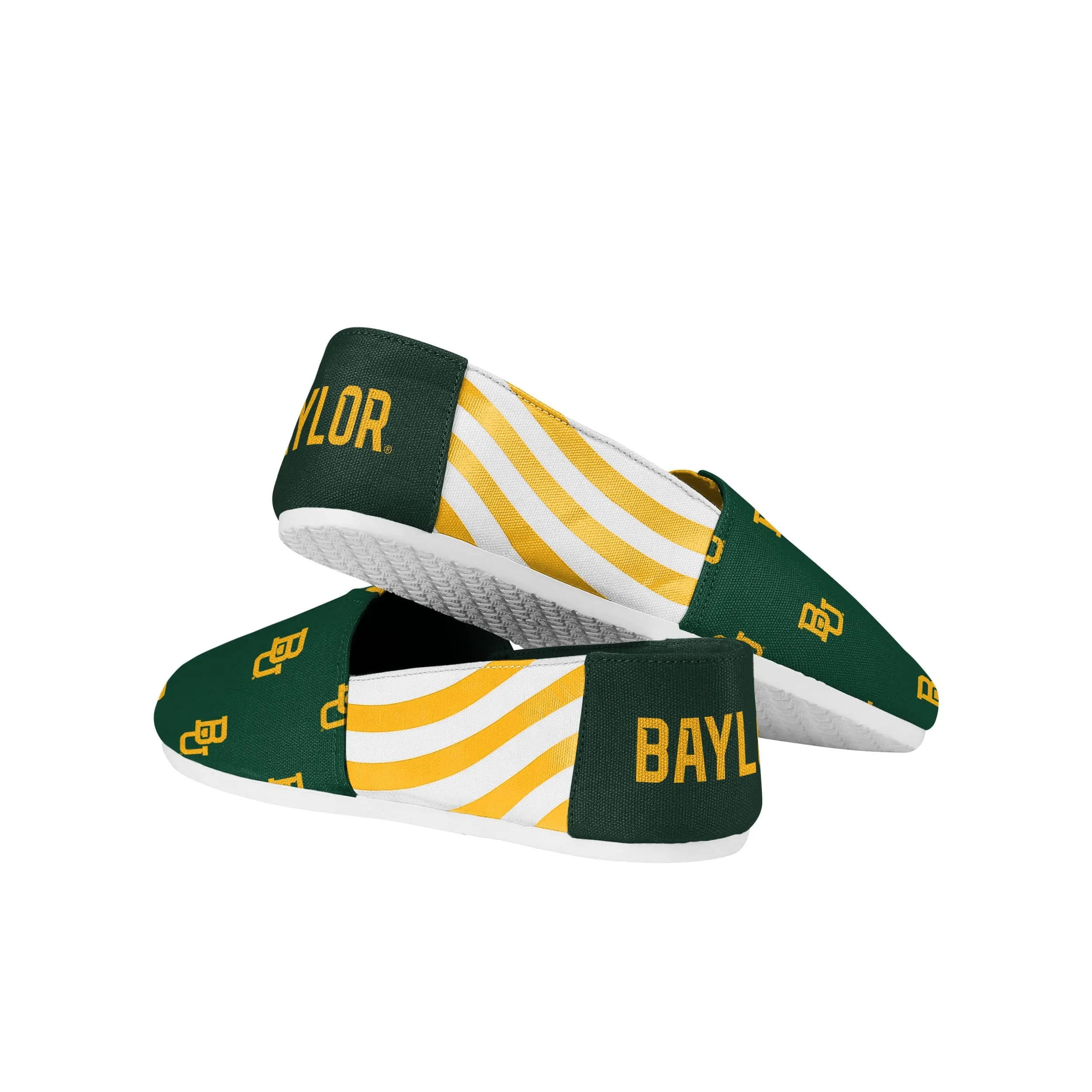 Baylor Bears NCAA Womens Stripe Canvas Shoes