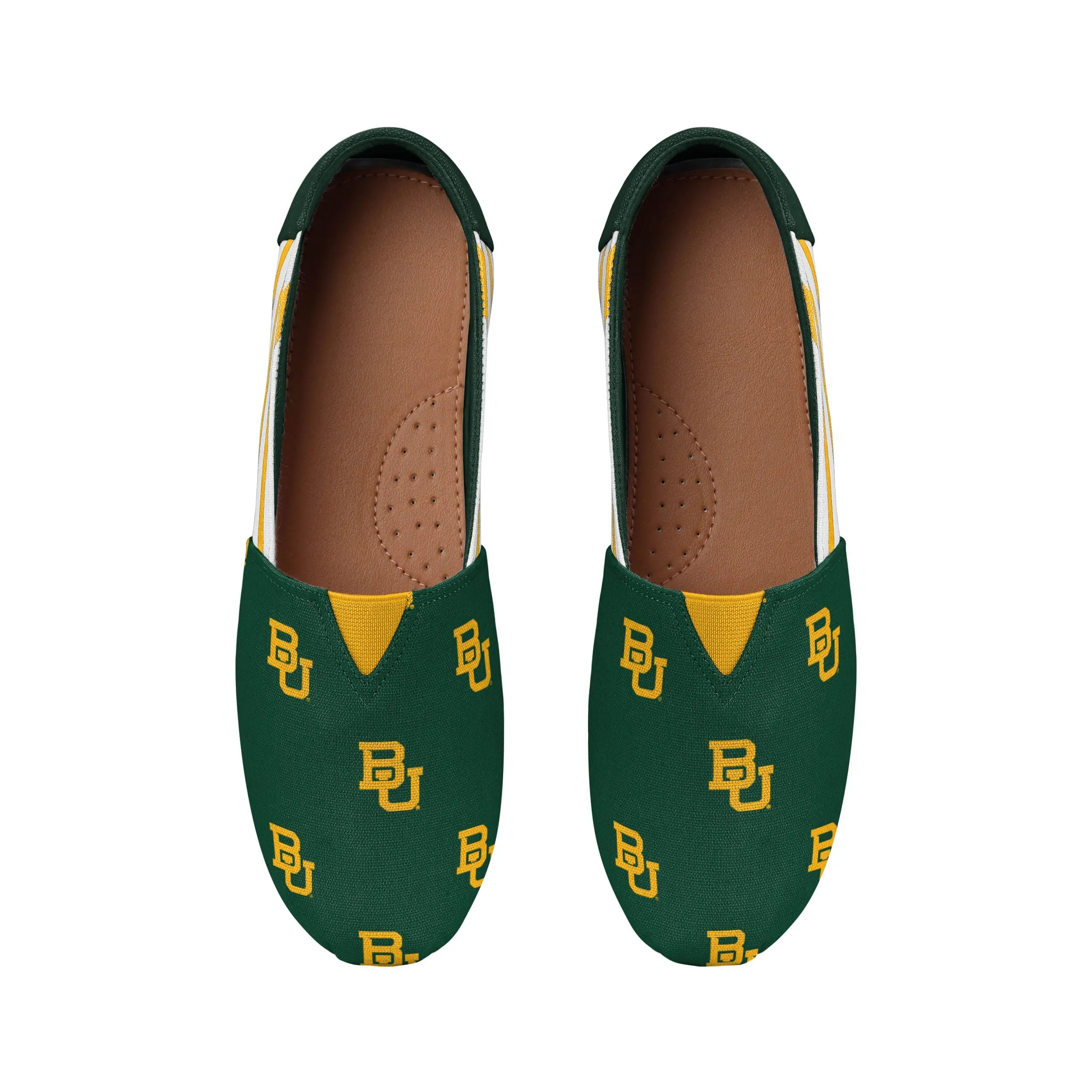 Baylor Bears NCAA Womens Stripe Canvas Shoes