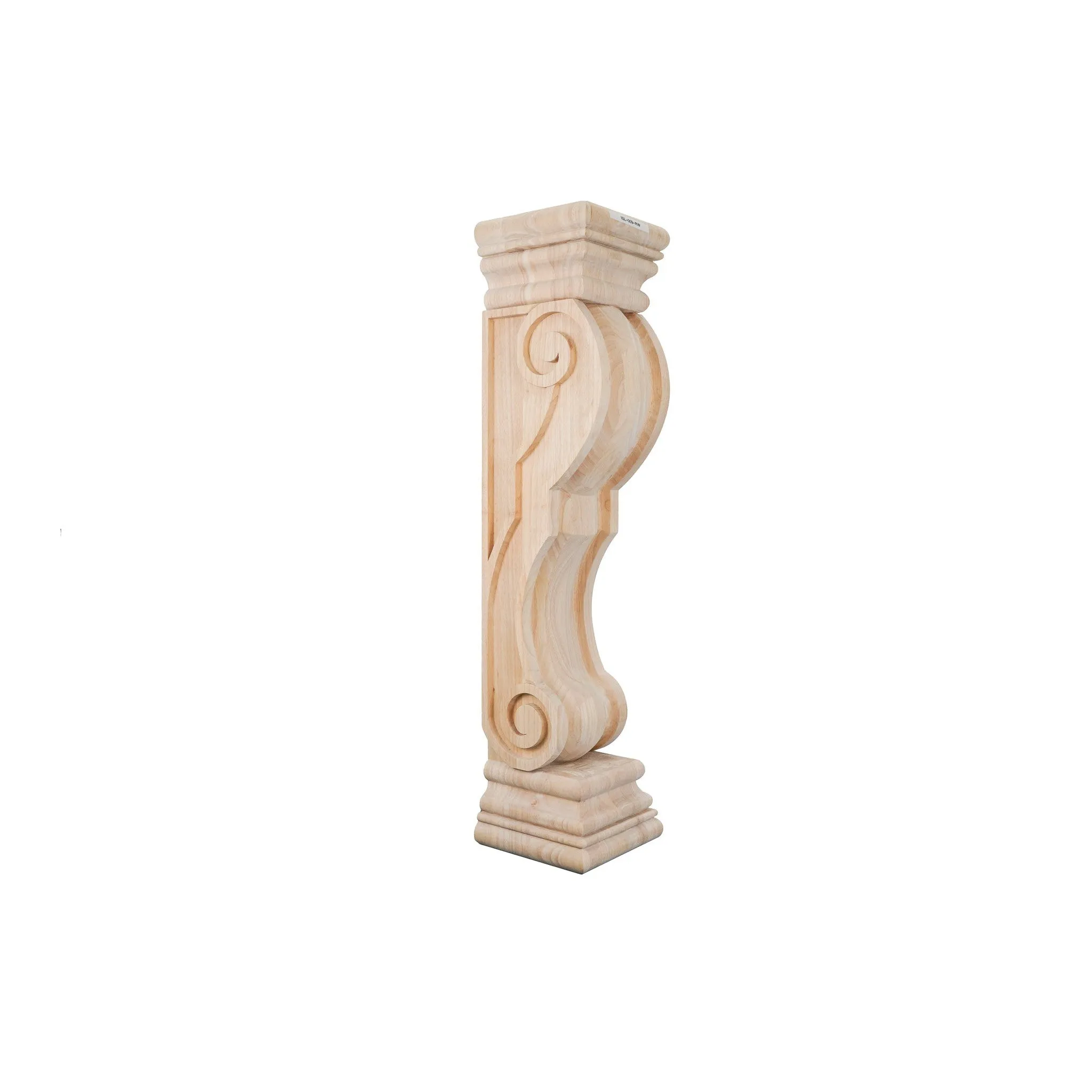 bingltd - 35.5" Antique Round Scroll Style Mantel Fireplace Leg Corbel (FL-009-RW-UNF)