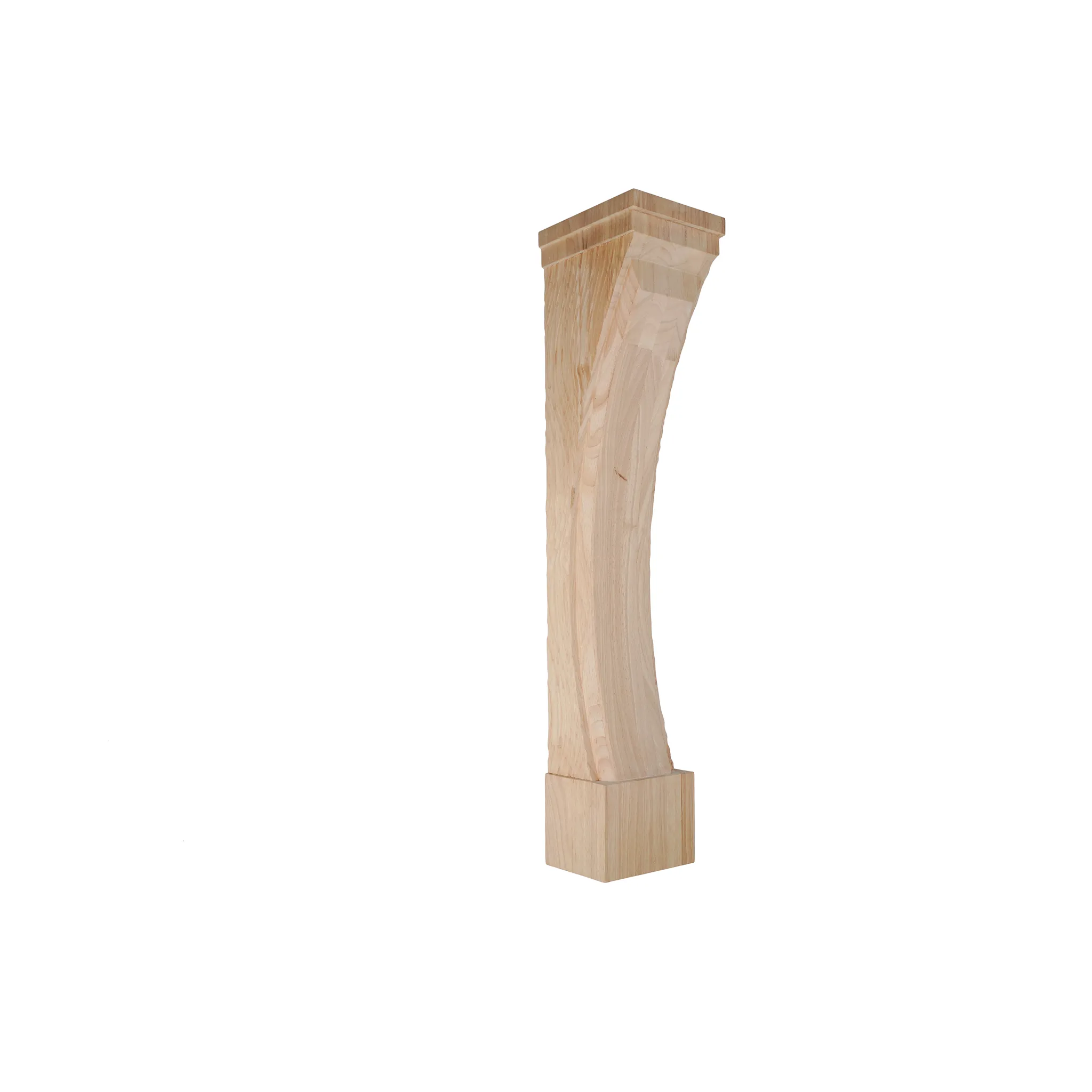 bingltd - 35.5" Side Waves Style Mantel Fireplace Leg Corbel (FL-006-RW-UNF)