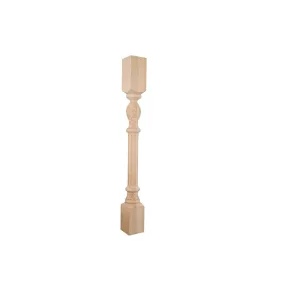 bingltd - 3.5" x 35.5" Fluted Acanthus Kitchen Post (K010-RW-UNF)