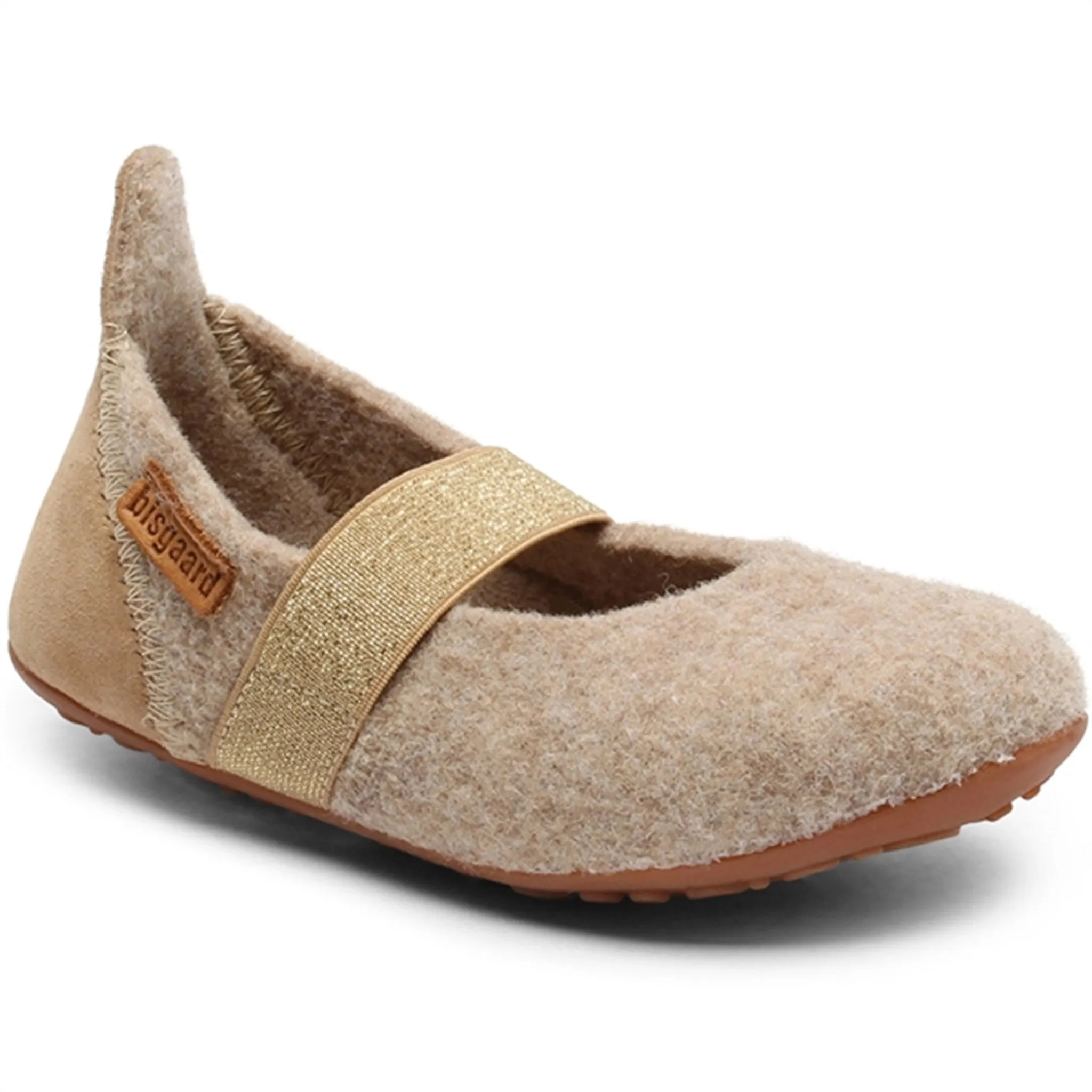 Bisgaard Indoor Shoes Ballet Uld Nougat