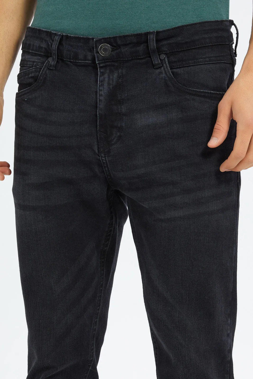 Black 5-Pocket Skinny Fit Jeans