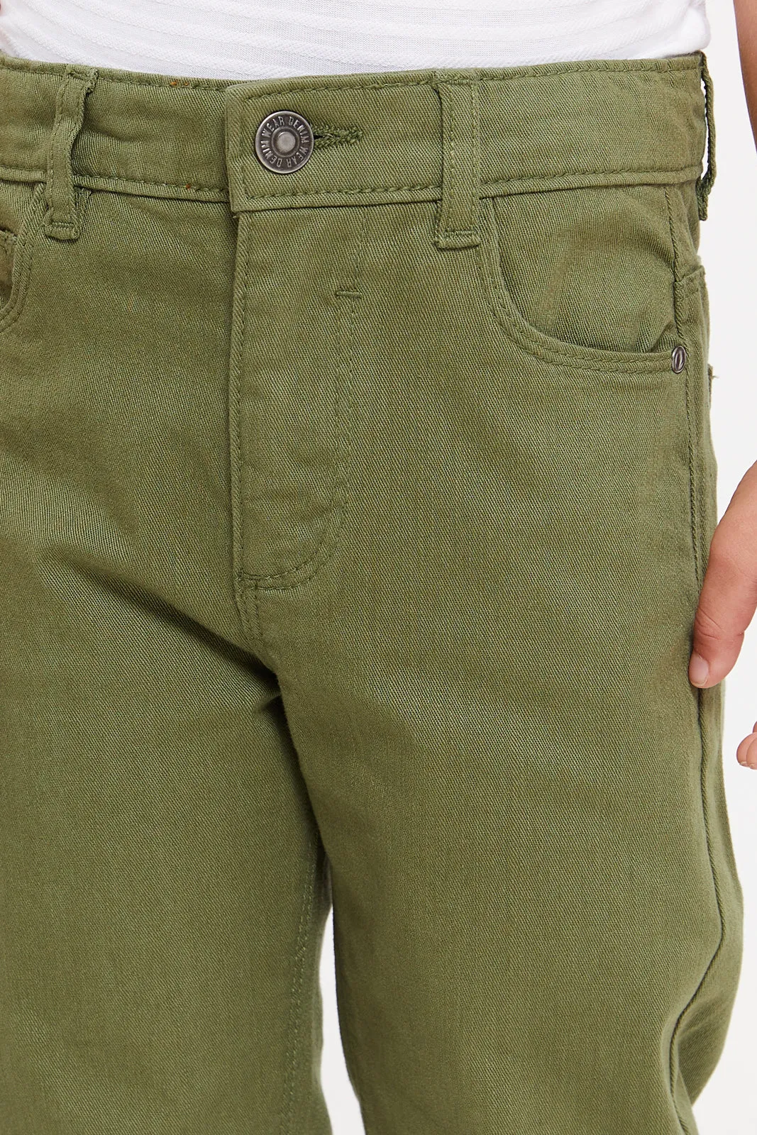 Boys Green Slim Fit Jeans