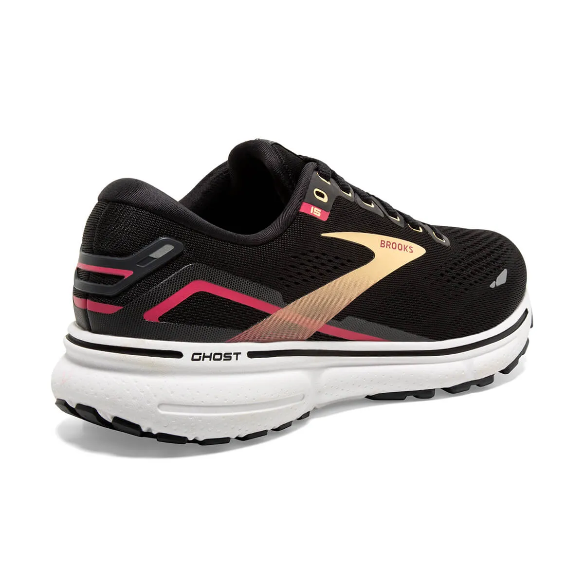 Brooks Ghost 15 Womens | Black/orange/raspberry