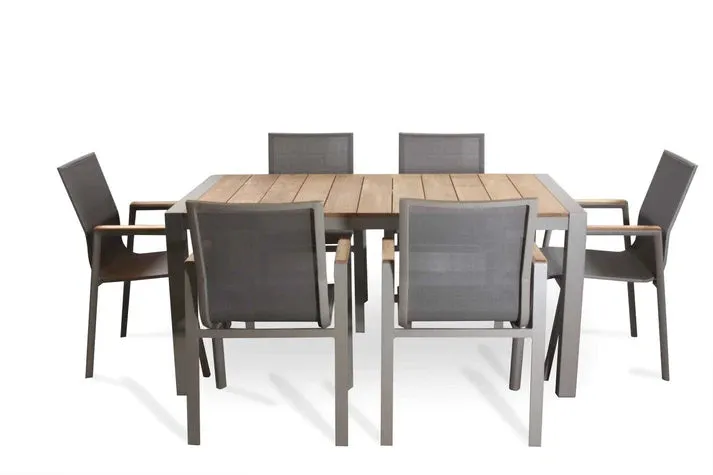 Brookvale Outdoor 4-6 seat Dinning Bundle Set of 7 pcs (100% FSC® teak)