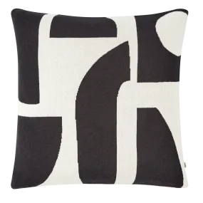 Bruten Cushion | Black | Cotton & Biodegradable Inner | by Sophie Home