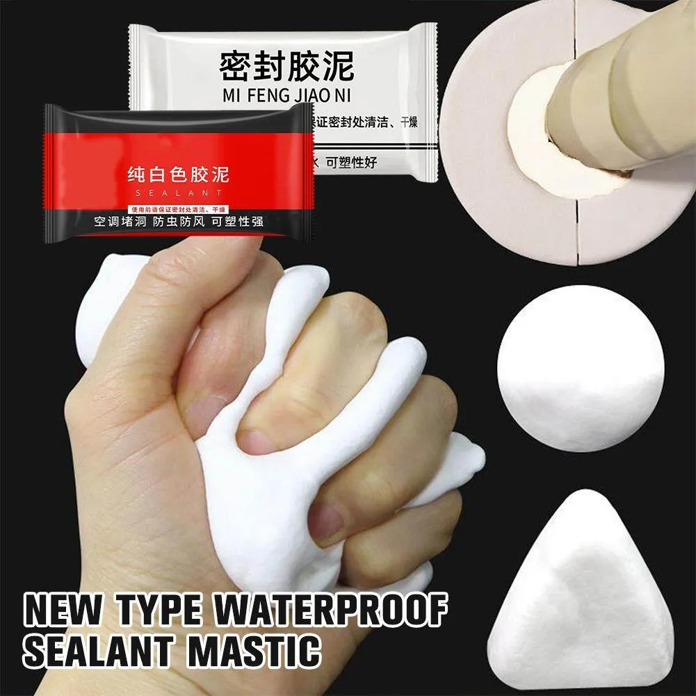 [Bundle of 2] Waterproof Sealant Mastic Flame Retardant Filler Repair Rubber Sealing Clay Repair Seal Wall Gap Hole