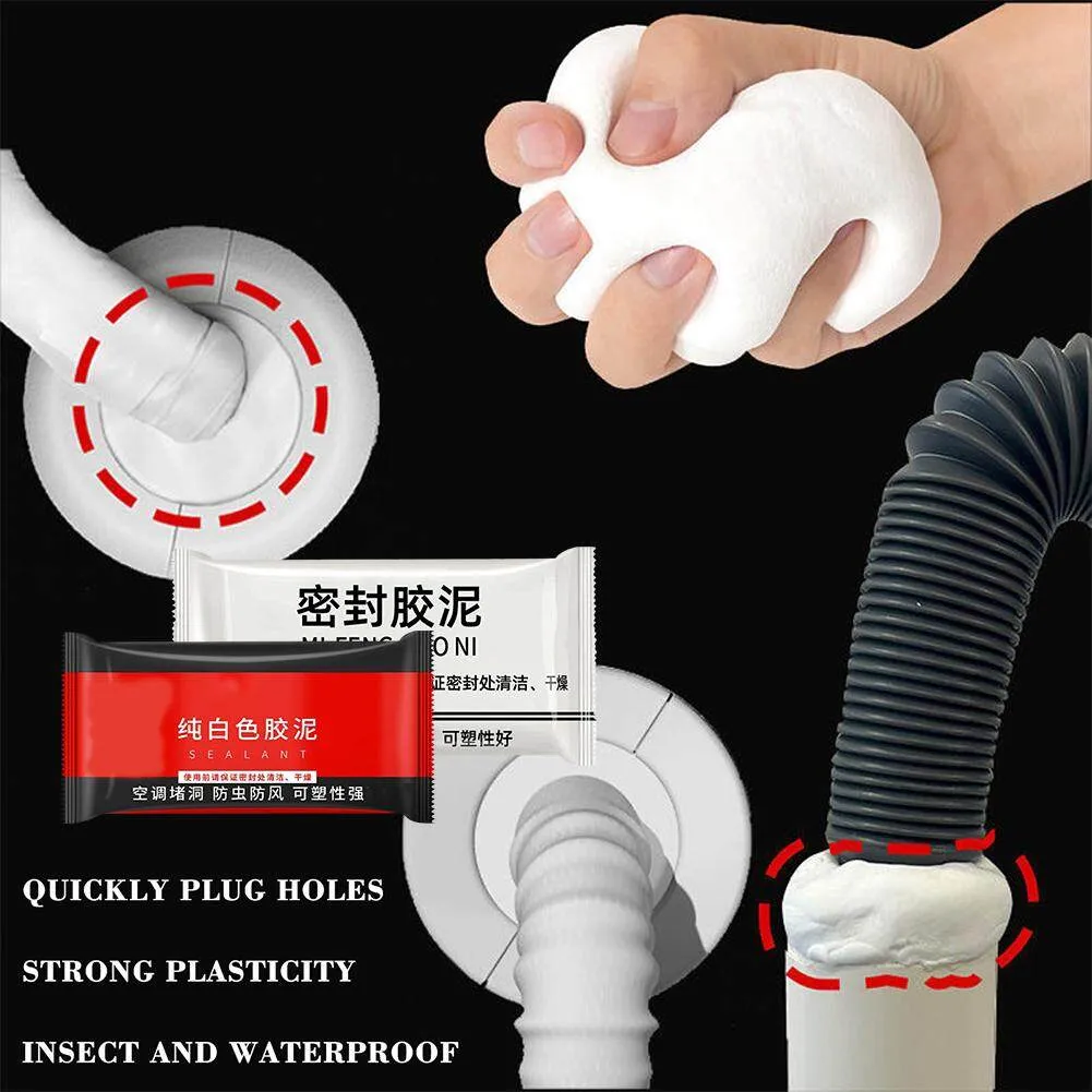 [Bundle of 2] Waterproof Sealant Mastic Flame Retardant Filler Repair Rubber Sealing Clay Repair Seal Wall Gap Hole