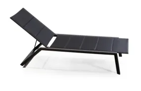 Chic Outdoor Reclining Sun Lounger - Black