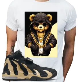 Cool AF Bear T-shirt Matches Prime Time’s Air Diamond Turf Max ’96 Black/Gold