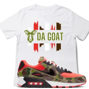 Da Goat T-shirt matches New Release AirMax 90 Reverse Duck Camo Sneakers