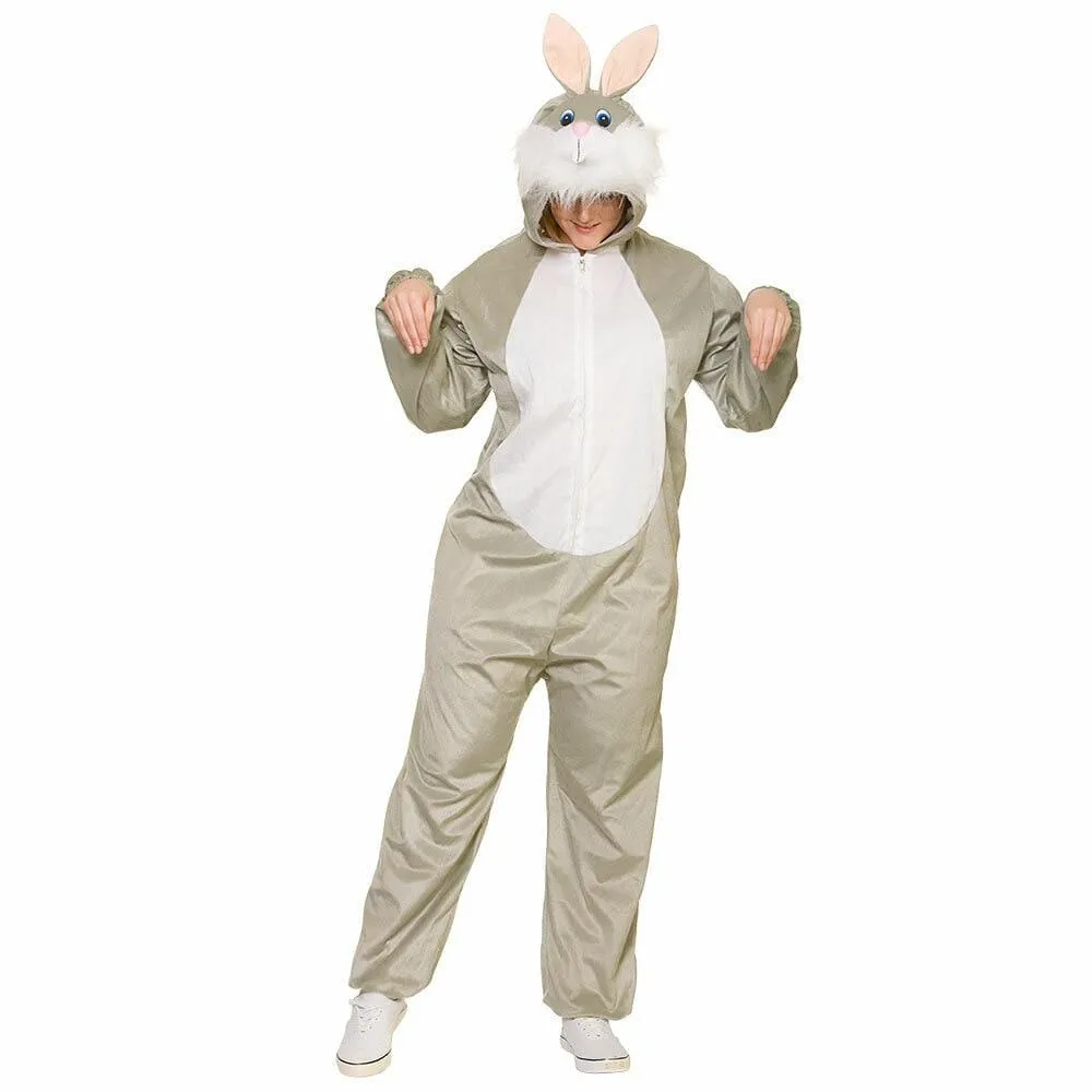 Deluxe Adult Bunny Costume Animal Fancy Dress Party Outfit