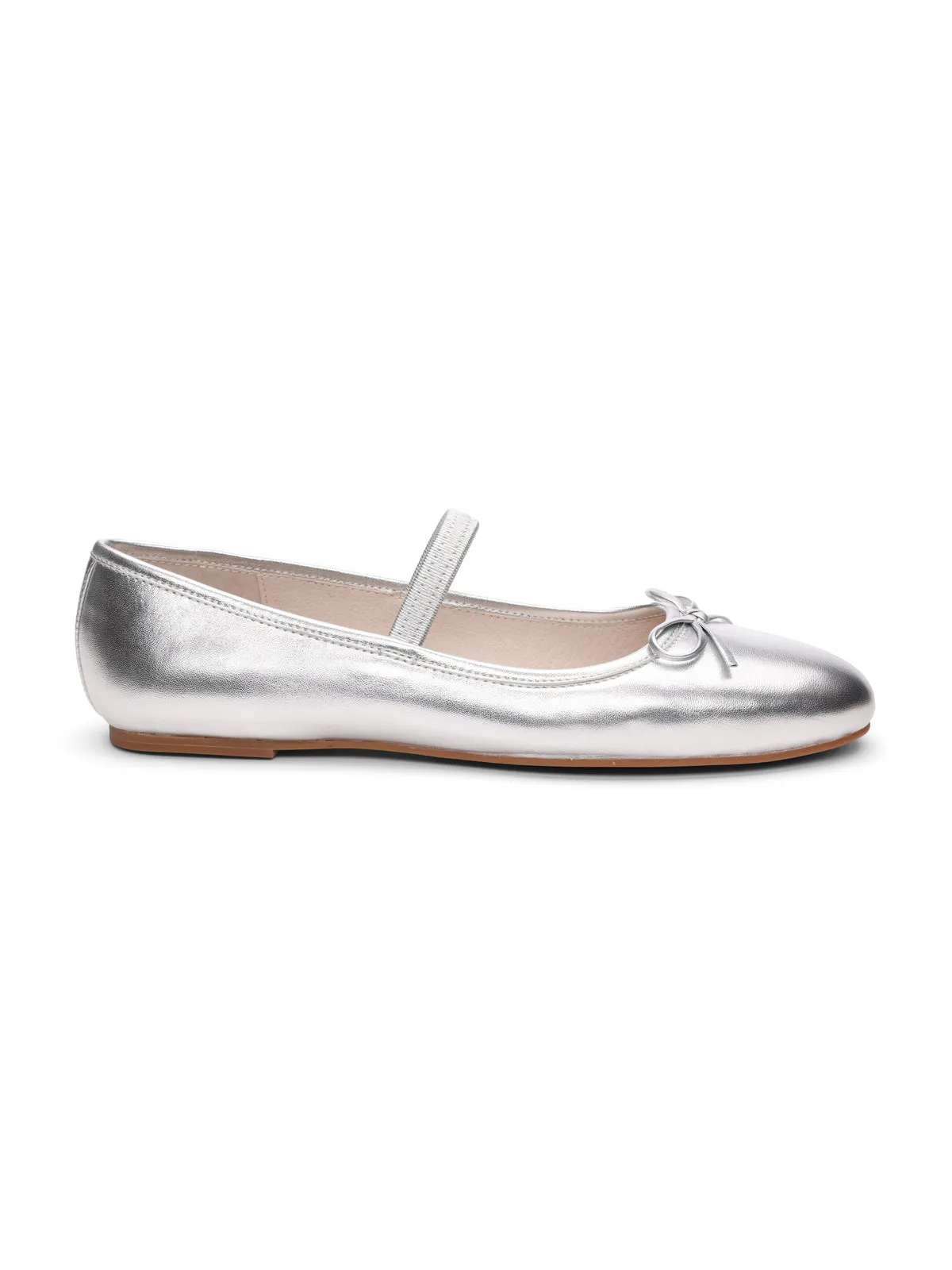 Facile Ballet Flat Silver