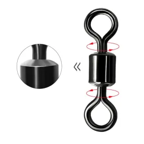 Fishhook Fishing Barrel Bearing Rolling Swivel Solid Ring LB Lures Connector 14 Size Fishing Tackle Accessories Fish Tool 50-100pcs/box