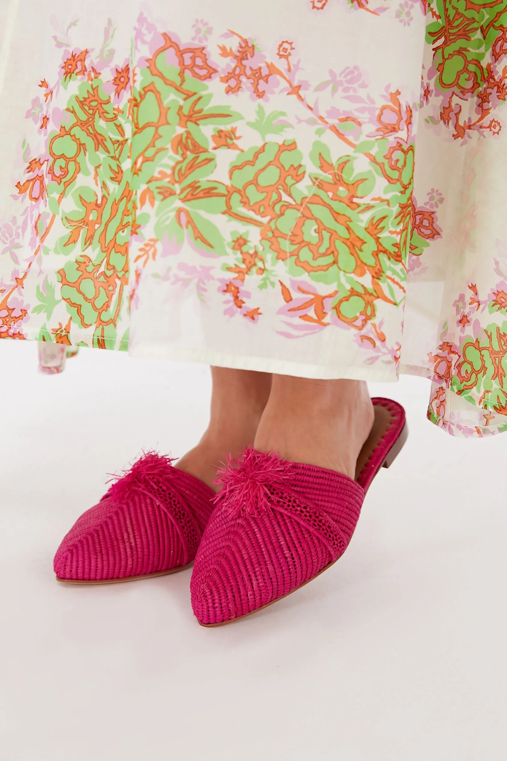 Fuchsia Taormina Mules