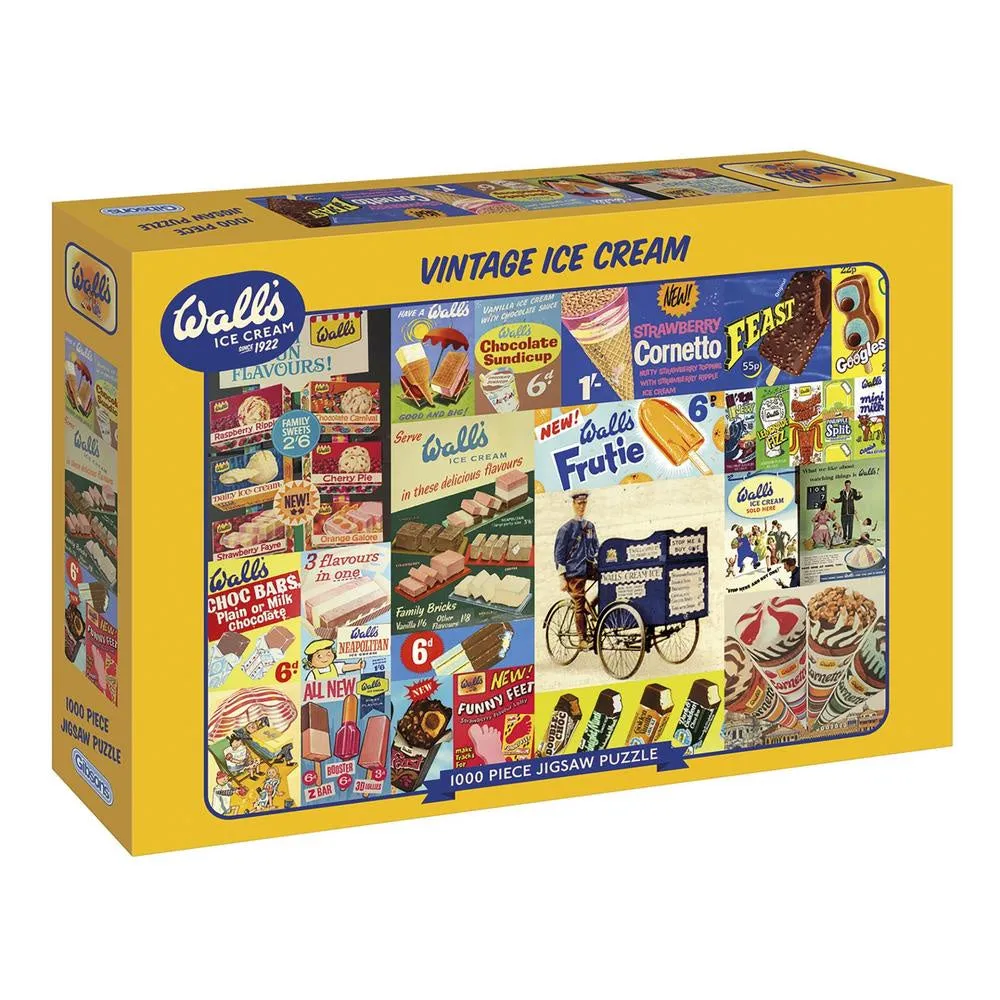 Gibsons 1000 Piece Jigsaw Puzzle - Vintage Wall's Ice Cream