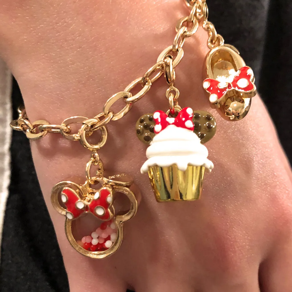 Gold Minnie Shoe Charm