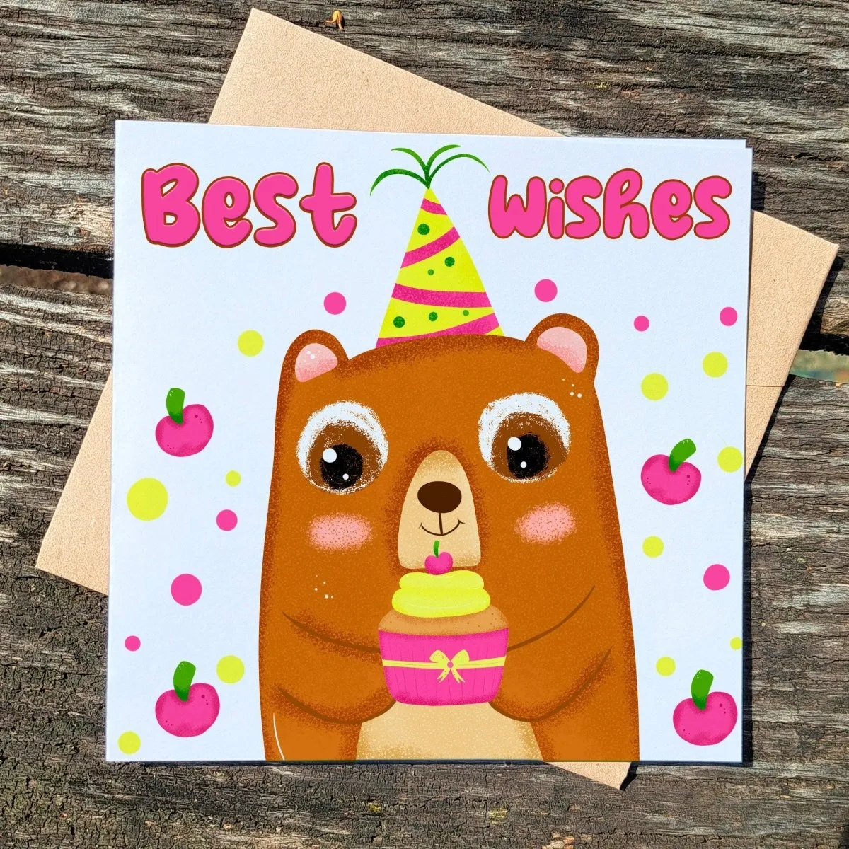 Greeting Cards Best Wishes, Printed Going Away Card for Coworker Boss, Funny Farewell Gift, Square Postcards with Envelope Custom Message