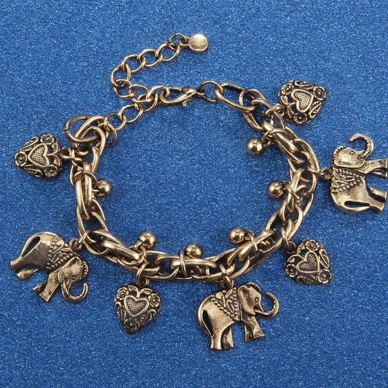 Handmade-Vintage Elephant Anklet