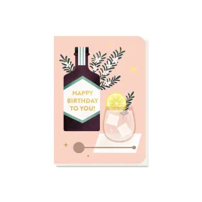 Happy Birthday - Rosemary Gin Fizz Card