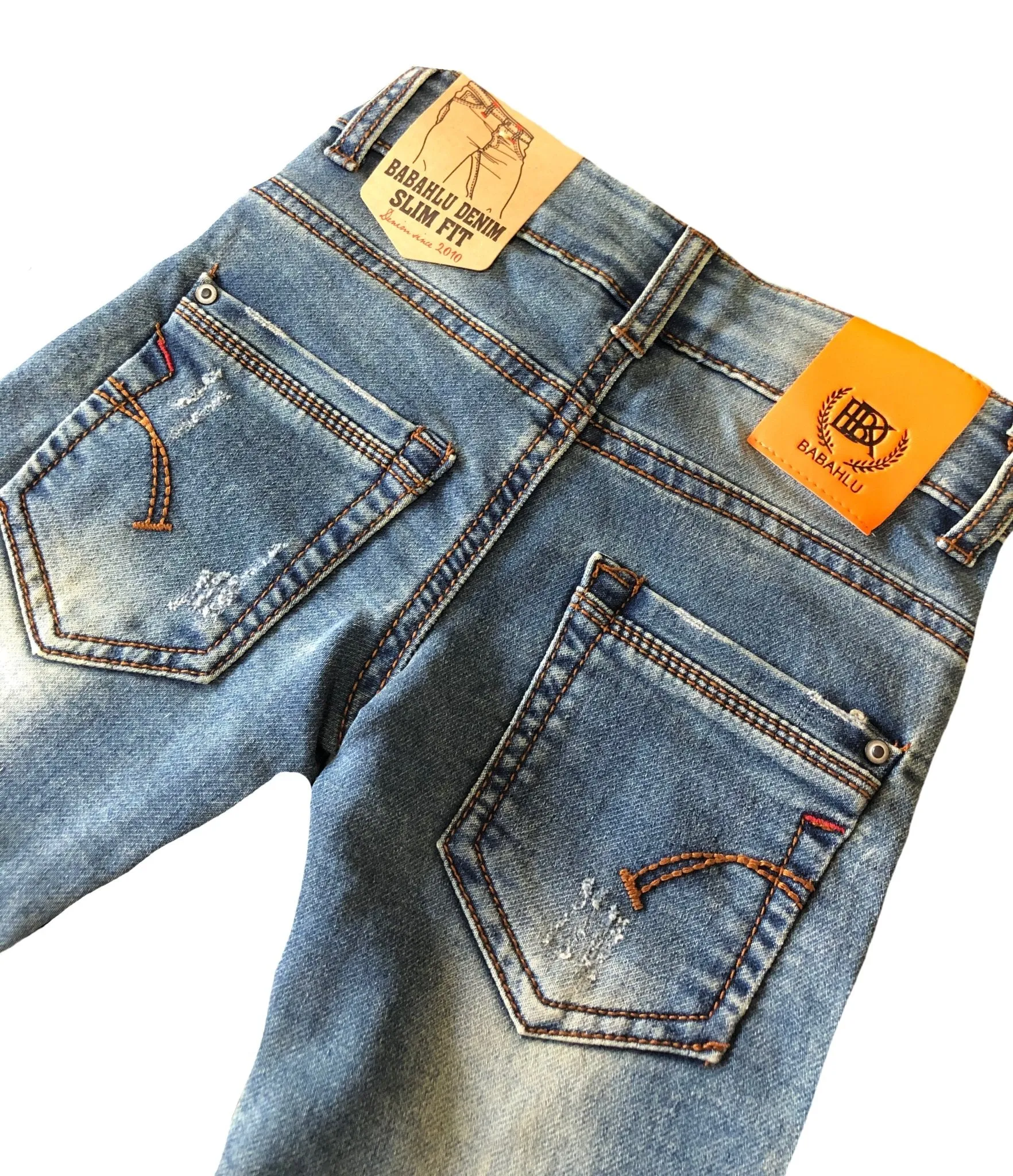 Harlow Blue Distressed Slim Fit Jeans