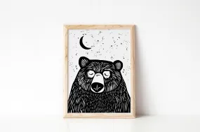 Hey Bear Print