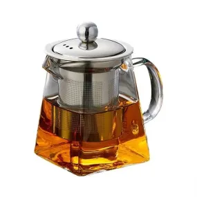 Household Teaware Tea Set Glass Teapot for Stove Heat Resistant High Temperature Explosion Proof Tea Infuser Milk Rose Flower