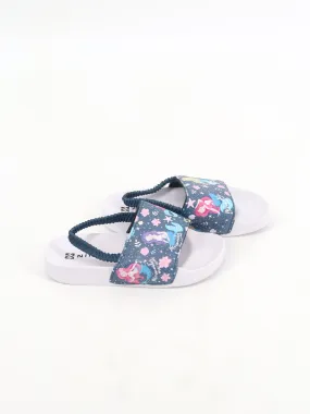 Kids Girl's Graphic Printed Slippers,Navy