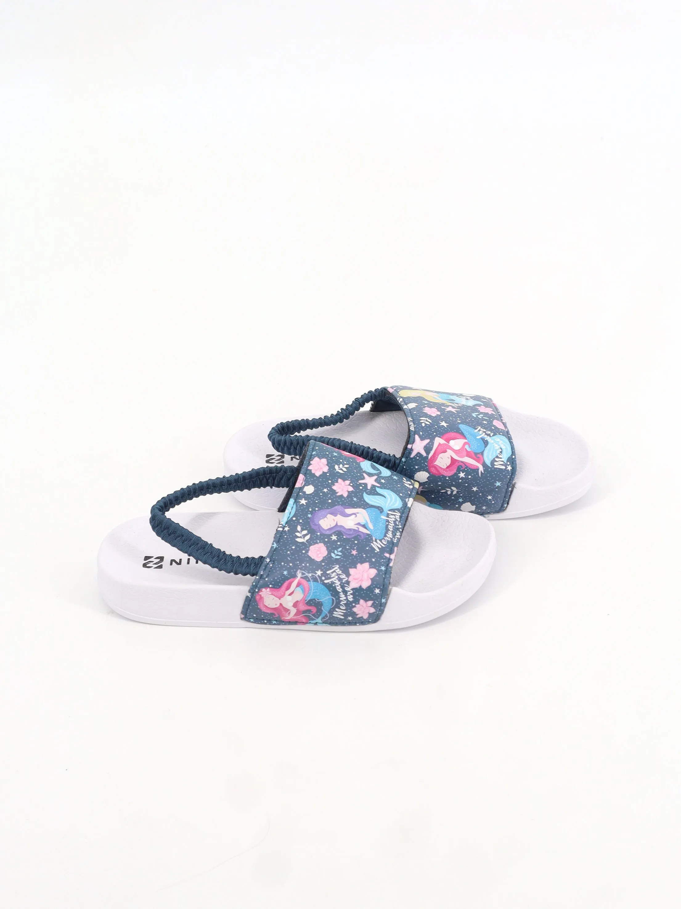 Kids Girl's Graphic Printed Slippers,Navy