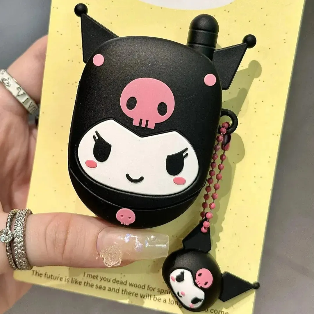 Kuromi Flip Phone Shaped Silicon AirPods Case